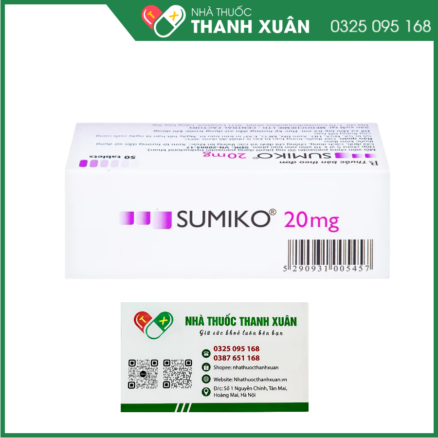 Sumiko 20mg điều trị bệnh trầm cảm nặng và rối loạn lo âu
